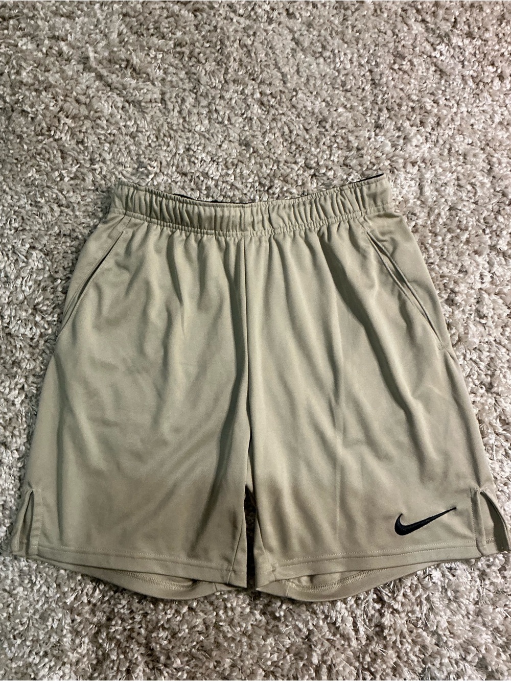 Nike Tan Shorts with Black Waistband